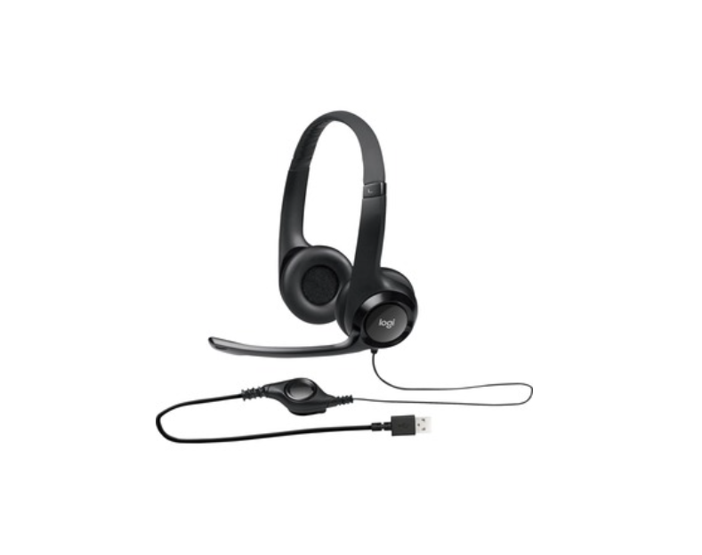 Logitech Padded H390 USB Headset - Wired - Noise Cancelling Microphone