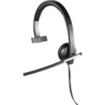 Logitech USB Headset Mono H650e - Mono - USB - Wired - 50 Hz - 10 kHz - Over-the-head - Monaural - Supra-aural - Noise Cancelling Microphone